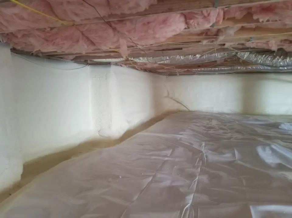 Crawl space encapsulation with closed-cell spray foam for Spray Foam Roofing in Waimanalo
